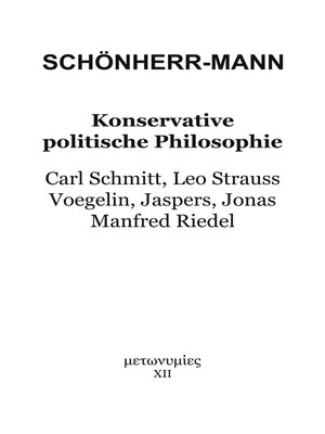 cover image of Konservative politische Philosophie